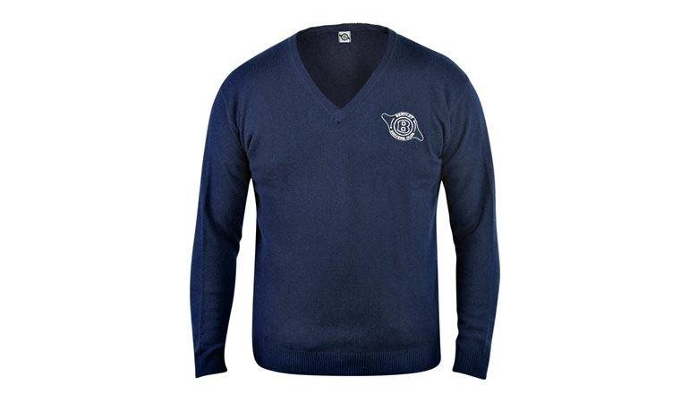 Sweater - Navy V-Neck with Club Logo
