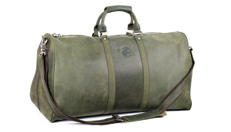 Green Leather Holdall Large