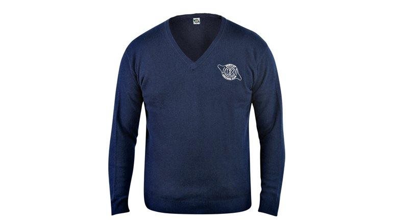 Sweater - Navy V-Neck with Club Logo